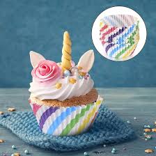 Hazel Paper Muffin Mould Multicolour Blue White 100 Pcs