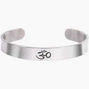 Silver Plated Om Bracelet