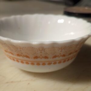 White Printed Ceramic Bowls For Kitchen Pack Of 3