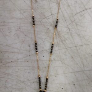 Golden Color Black Moti And Stone Mangalsutra