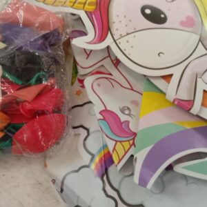 10 Pcs Unicorn Stickers With Multicolor Balloons 40 Pcs Approx