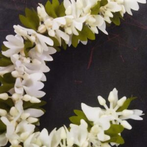 Artificial White Green Gajra 3 Pcs