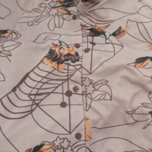 Dusty Pink Floral Night Top For Women Size Xl