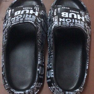 Paper Printed Slides For Men Black Size 39