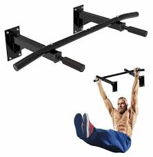 Alloy Steel Pro Wall Pull Up Bar Black
