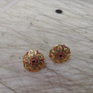 Golden Colour Multi Colour Stone Women Earrings