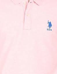 Us Polo Assn Light Pink Colour T Shirt For Men Size