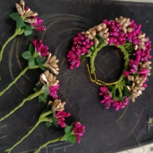 Artificial Flower For Hair Veni Gajra Multicolour