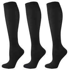 Unisex Black Long Socks 3 Pair