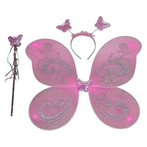 Fancy Other Pink Wings Fairy Accessories Pink 3 To 8 Years Boys Girls Pink Color