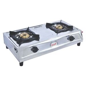 Summercool Stainless Steel Gas Stove Double Brass Burner