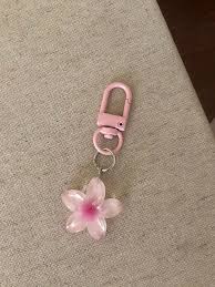 Savana Flower Bag Charm Pink