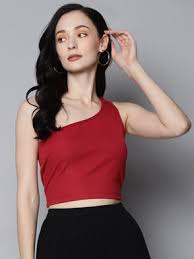 Crop Top For Women Maroon Size S