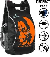 Right Choice Hanuman Spiritual Black Backpack