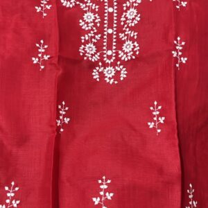 Women Red Colour Cotton Kurti Size M