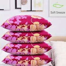 Set Of 6 Pink Colour Printed Pillow