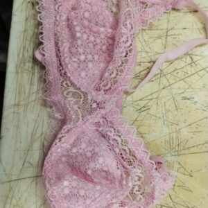 Women Light Pink Colour Net Fancy Bra Size 30