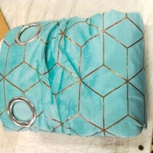 Green And Golden Printed Colour Stylish Door Curtain 7Ft