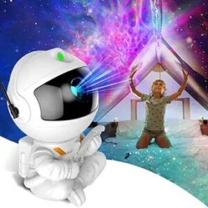 Flyngo Plastic Astronaut Night Light Galaxy Led Projector Lamp Remote Control