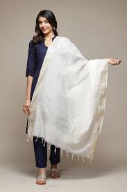 Dupatta For Women Color White