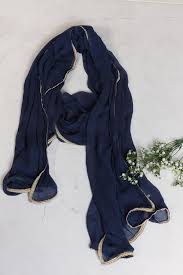 Dupatta For Women Color Navy Blue