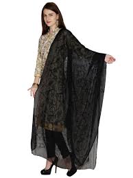 Dupatta For Women Color Black