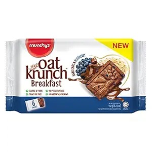 MunchyS Oat Krunch Breakfast Dark Choc With Blueberry 192G
