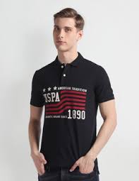 United Colors Of Benetton Men Polo Neck Pure Cotton Blue TShirt Size M