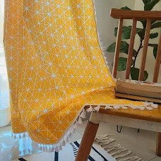 Urban Space Boho Curtains Yellow Star Size 8X4 Feet