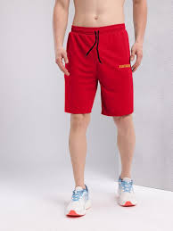 Leotude Dri Fit Ultra Comfy Cotton Shorts Red Color For MenS Size Xl