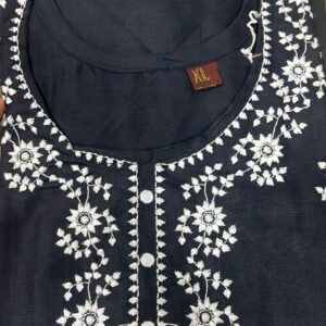 Women Navy Blue Colour Round Neck Cotton Kurti Size Xl