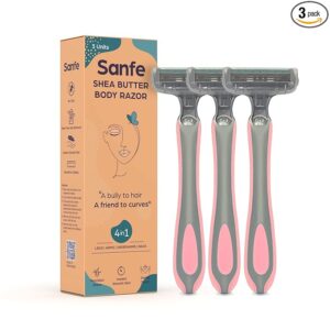 Sanfe Shea Butter Body Razor For WomenS Hair RemovalPack Of 3