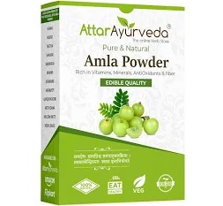 Attar Ayurveda Pure Amla Powder For Hair Growth 250 Grams Ideal For Hair Eating Drinking Skin