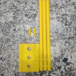 Yellow Plastic Wicket 3Pcs