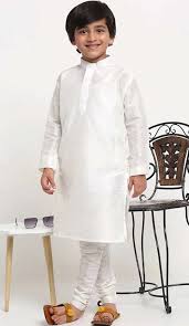 Kid Boy Kurta Pajama Set Cream Colour Size 20