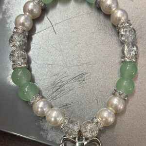 Women Bracelet Green White Colour