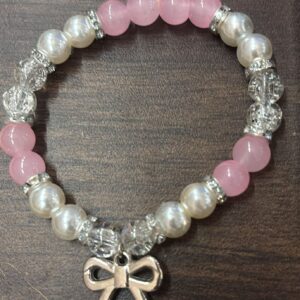 Women Bracelet Pink White Colour