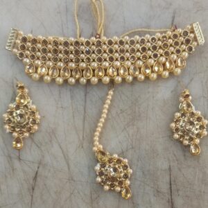 Chokher Patta 0119 White Jewellery Set For Women