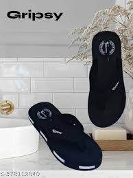 Slippers For Men Color Black Size 4