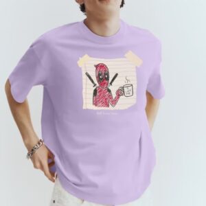 Buda Jeans Co Men Graphic Print Loose Fit RoundNeck TShirt Purple Size S