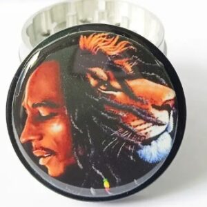 Lion Sticker 50Mm Herb Crusher Medium With Filter Hand Muller Grinder