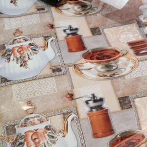 Kitchen Printed Cup Plate Wallpaper 1 Mtr Pack Of 3