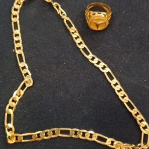Babbar Jewellers Gold Plated Chain For Men And Ring