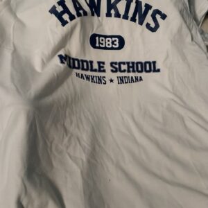 Savana White Printed Pullover T Shirt Size L