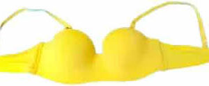Orange Mart Padded Nylon Bra For WomenGirls Yellow Colour Size 34D