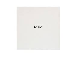 Cotton Primed Stretched Canvas Board For Acrylic Oil Painting 6X 6 Inch Pack Of 6