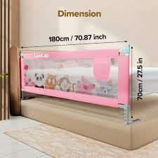 Luvlap White And Pink Comfy Baby Bed Rail