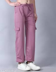Dusty Pink Color Trouser For Women Size M