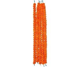 Orange Marigold Garland 5 Strand