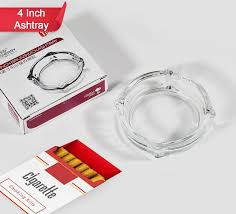 Crystal Glass 4 Inch Brunswick Ashtray For Pooja